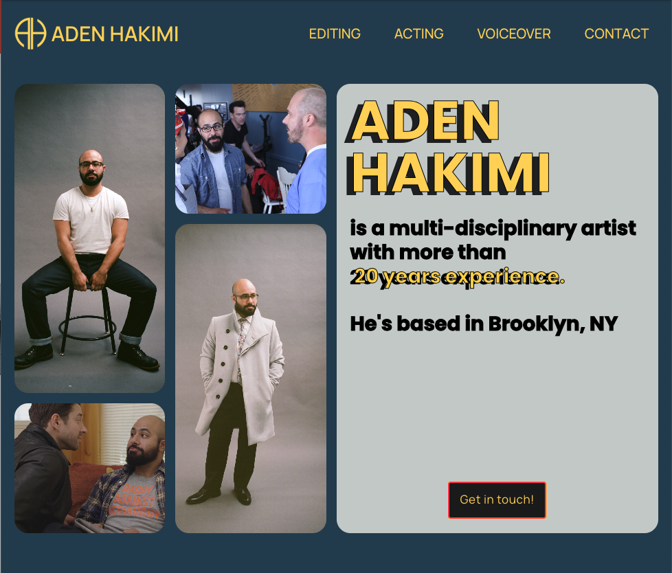 Aden Hakimi website screenshot